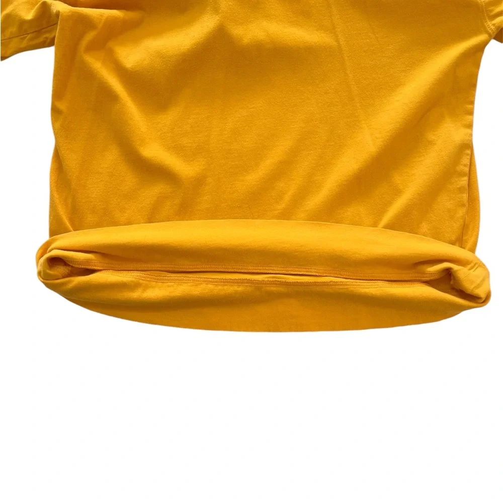 Victoria's Secret Pink Hoodie Varsity Tee Shirt in Golden SZ M | Yellow VS Pink - Picture 12 of 12